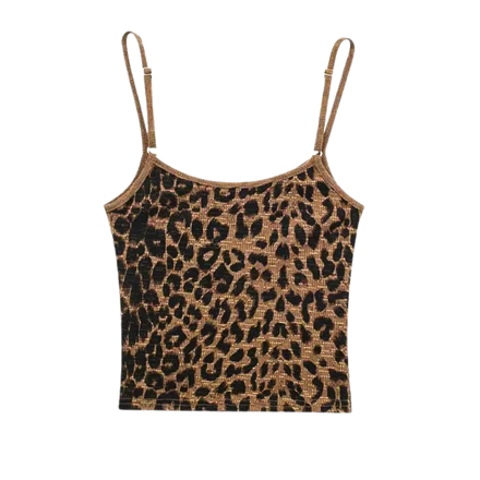 Leopard Print Hot Girl Camisole Skinny Strap Tank Top