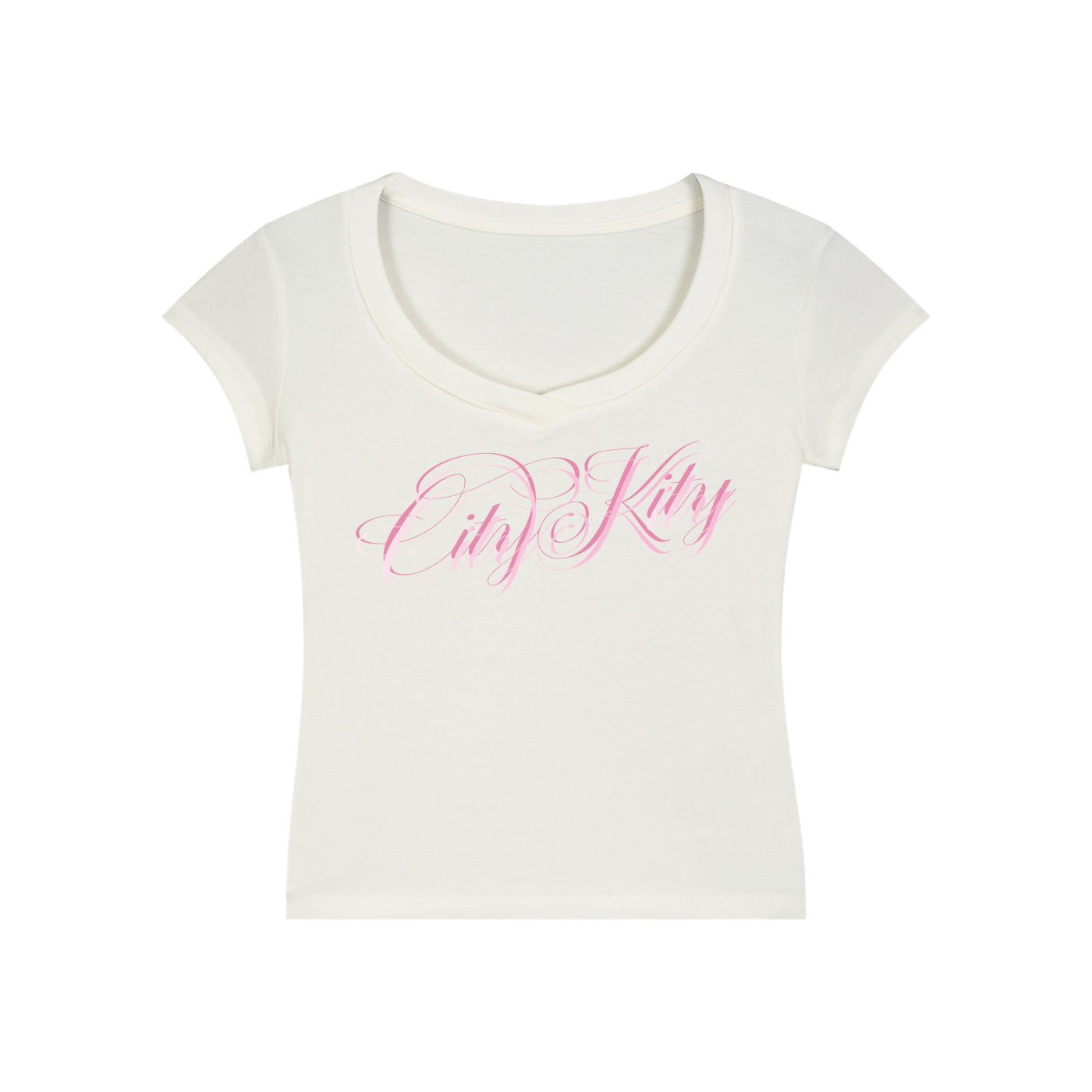 Essential V-Neck Bodycon T-Shirt