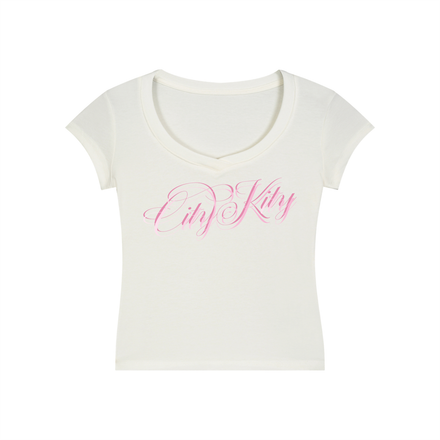 Essential V-Neck Bodycon T-Shirt