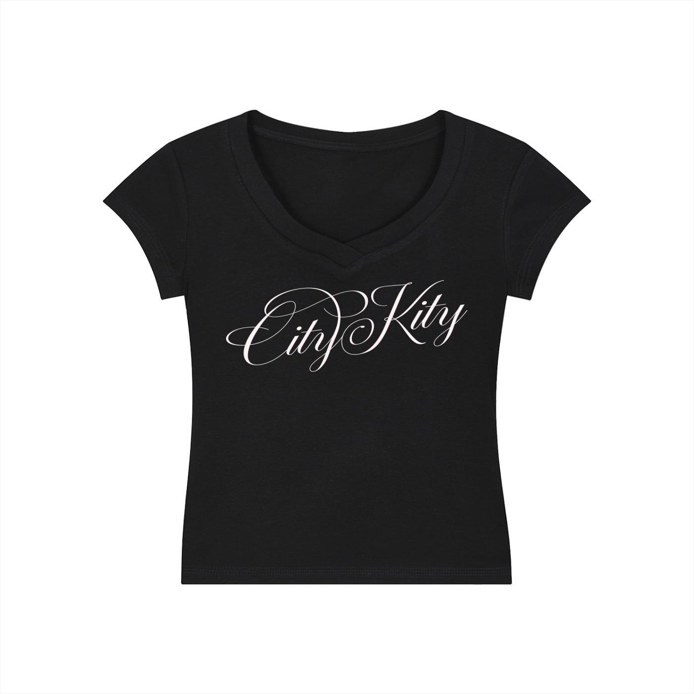 Essential V-Neck Bodycon T-Shirt