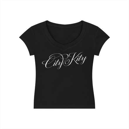 Essential V-Neck Bodycon T-Shirt