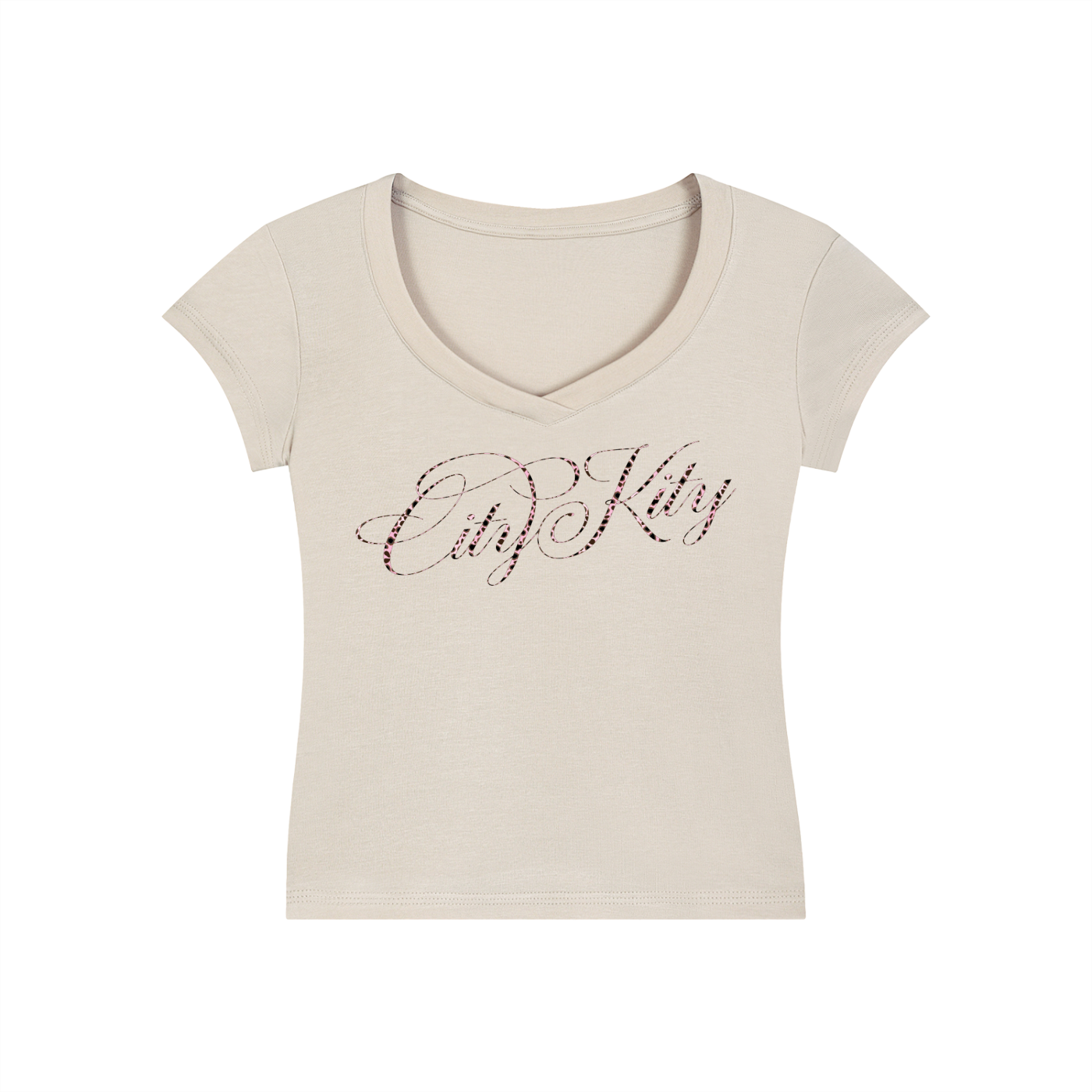 Essential V-Neck Bodycon T-Shirt
