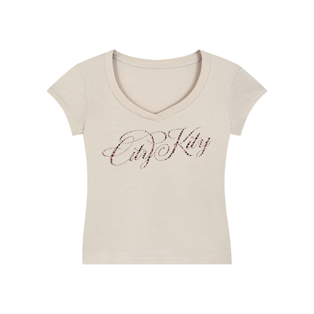 Essential V-Neck Bodycon T-Shirt